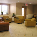 Newly decorated lobby in Serviam Gardens.