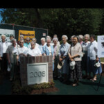 Ursuline Sisters at Groundbreaking Ceremony, July 2, 2008. In the foreground at right is M. Cecilia Wang, O.S.U. Prioress General of the Ursulines of the Roman Union, based in Rome.
