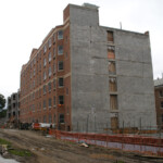 View of foundation of Serviam Tower #2 from Bainbridge Avenue.