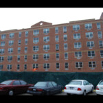 Serviam Gardens viewed from interior of Mount St. Ursula campus